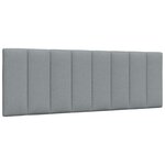 vidaXL Coussin de tête de lit gris clair 120 cm tissu