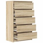 vidaXL Commode Chêne sonoma 60x36x103 cm Bois d'ingénierie
