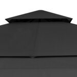 vidaXL Belvédère et double toits étentus 3x3x2 75 m Anthracite 180g/m²