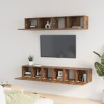 vidaXL Ensemble de meubles TV 5 Pièces Chêne fumé Bois d'ingénierie