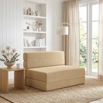 vidaXL Canapé-lit pliable Vert Gris 70 x 80 x 60 cm Tissu
