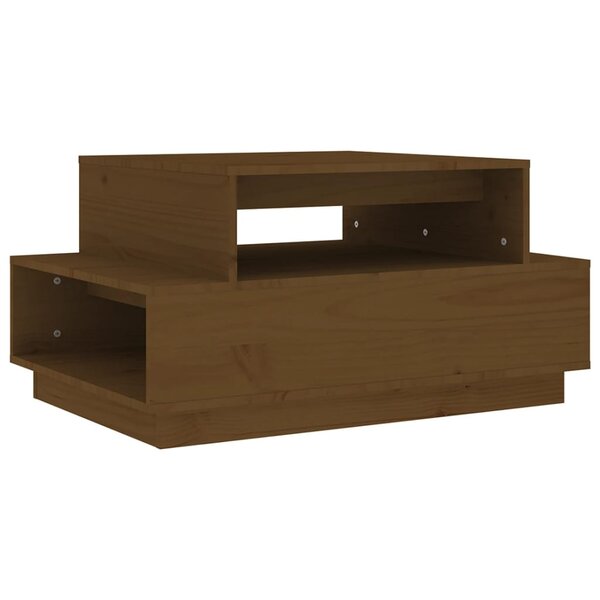 vidaXL Table basse Marron miel 80x55x40 5 cm Bois massif de pin