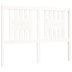 vidaXL Cadre de lit sans matelas blanc bois massif
