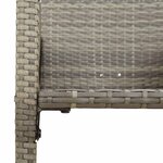 vidaXL Ensemble de bar de jardin 3 Pièces sans coussins gris poly rotin