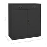 vidaXL Armoire de bureau Anthracite 90x40x102 cm Acier