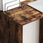 vidaXL Bureau Chêne fumé 78.5 x 37 x 154.5 cm Bois d'ingénierie