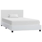 vidaXL Cadre de lit sans matelas blanc similicuir 90x200 cm