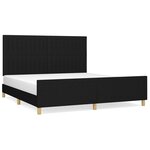 vidaXL Cadre de lit sans matelas noir 160x200 cm tissu