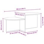vidaXL Table basse Chêne noir 100 x 50 x 40 cm Bois d'ingénierie