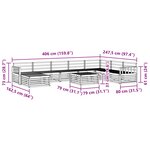 vidaXL Ensemble de canapés d'extérieur 9 Pièces Naturel