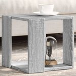 vidaXL Table basse sonoma gris 32x32x30 cm bois d'ingénierie