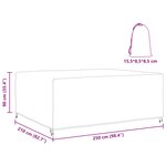 vidaXL Housse pour mobilier d'extérieur Noir 250 x 210 x 90 cm 600D