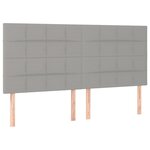 vidaXL Sommier à lattes de lit matelas et LED Gris clair 160x200 cm