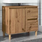 vidaXL Armoire lavabo chêne artisanal 65x33x60 cm bois d'ingénierie