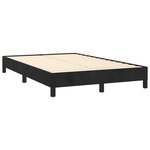 vidaXL Sommier à lattes de lit avec matelas noir 120x190 cm velours