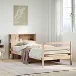 vidaXL Lit bibliothèque sans matelas 90x200 cm bois de pin massif