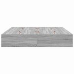 vidaXL Cadre de lit Sonoma gris 200 x 200 x 31 5 cm Bois d'ingénierie