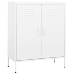 vidaXL Armoire de rangement Blanc 80x35x101 5 cm Acier
