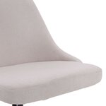 vidaXL Chaise pivotante de salle à manger Crème Tissu