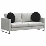 vidaXL Coussins de siège 2 Pièces Noir Ø50 x 19 cm tissu