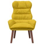 vidaXL fauteuil Jaune 69 x 74 x 93 cm Velours