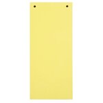 Paquet 100 Fiches Intercalaires Horizontales Unies Perforées - 105x240mm - Jaune - X 12 - Exacompta