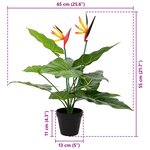 vidaXL Plante Strelitzia artificielle Vert 65 x 13 x 55 cm
