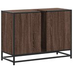 vidaXL Armoire lavabo de salle de bain chêne marron bois d'ingénierie