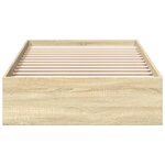 vidaXL Cadre de lit avec tiroirs sans matelas chêne sonoma 90x190 cm