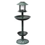 vidaXL Mangeoire à oiseaux avec lampe solaire