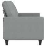 vidaXL Canapé à 3 places Gris clair 180 cm Tissu