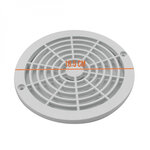 Grille bonde de fond ronde pour piscine - Diam 18,5 cm - Blanc