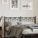vidaXL Tête de lit métal noir 160 cm