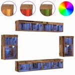 Étagère flottante vidaXL 2 Pièces Vieux bois 40x28.5x40 cm Bois d'ingénierie