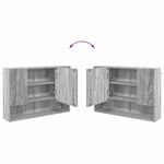 vidaXL Ensemble de mobilier de salle de bain 2 Pièces Gris Sonoma