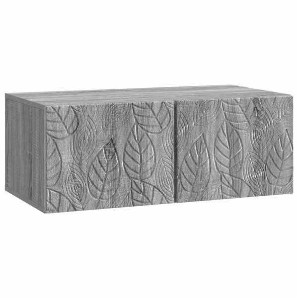 vidaXL Meuble TV mural 78 5 x 41 x 30 cm Sonoma gris Bois d'ingénierie