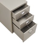 Caisson de bureau armoire meuble de rangement à roulettes acier 48 x 28 x 41 cm camel 03_0009118
