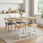 VidaXL Tabouret de bar EKAI 2 Pièces Blanc 40 x 29 x 45 5 cm