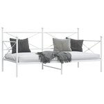 vidaXL Lit de repos sans matelas blanc 100x200 cm acier