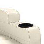 vidaXL Fauteuil inclinable Blanc crème Similicuir