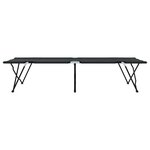 vidaXL Lit de camping pliant 2 Pièces Noir 206 x 76 x 74 cm