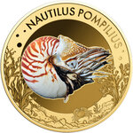 Monnaie CHAMBERED NAUTILUS Sea Creatures 1/1000 Oz Or 3000 Francs Chad (PRÉCOMMANDE)
