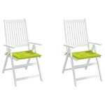 vidaXL Coussins de chaise de jardin 2 Pièces vert vif 40x40x3 cm