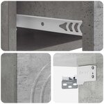 vidaXL Cabinet de chevet mural Gris béton 33 x 34 5 x 20 cm
