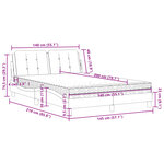 vidaXL Lit avec matelas marron 140x200 cm similicuir