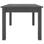 vidaXL Table basse Gris 80x50x40 cm Bois massif de pin