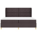 vidaXL Lit à ressorts avec matelas gris foncé 90x190 cm Marron foncé