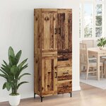 vidaXL Haut Armoire avec tiroir 2 Pièces Bois Ancien Bois d'ingénierie