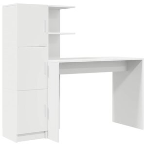 vidaXL Bureau 2 Pièces Blanc
