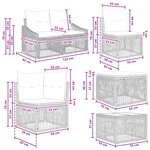vidaXL Ensemble de canapé de jardin 7 Pièces Noir polyrotin